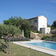 The holidayhome seen from the pool